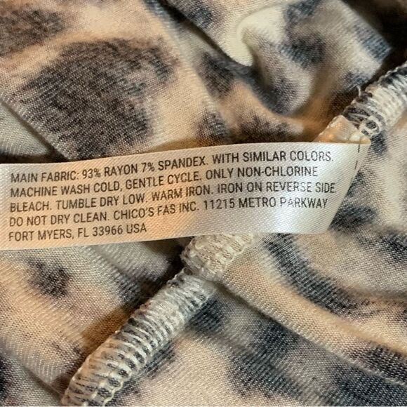 SOMA Animal Nightgown Women’s Small Brown Black Neutral Scoop Neck Pocket. - Picture 6 of 9